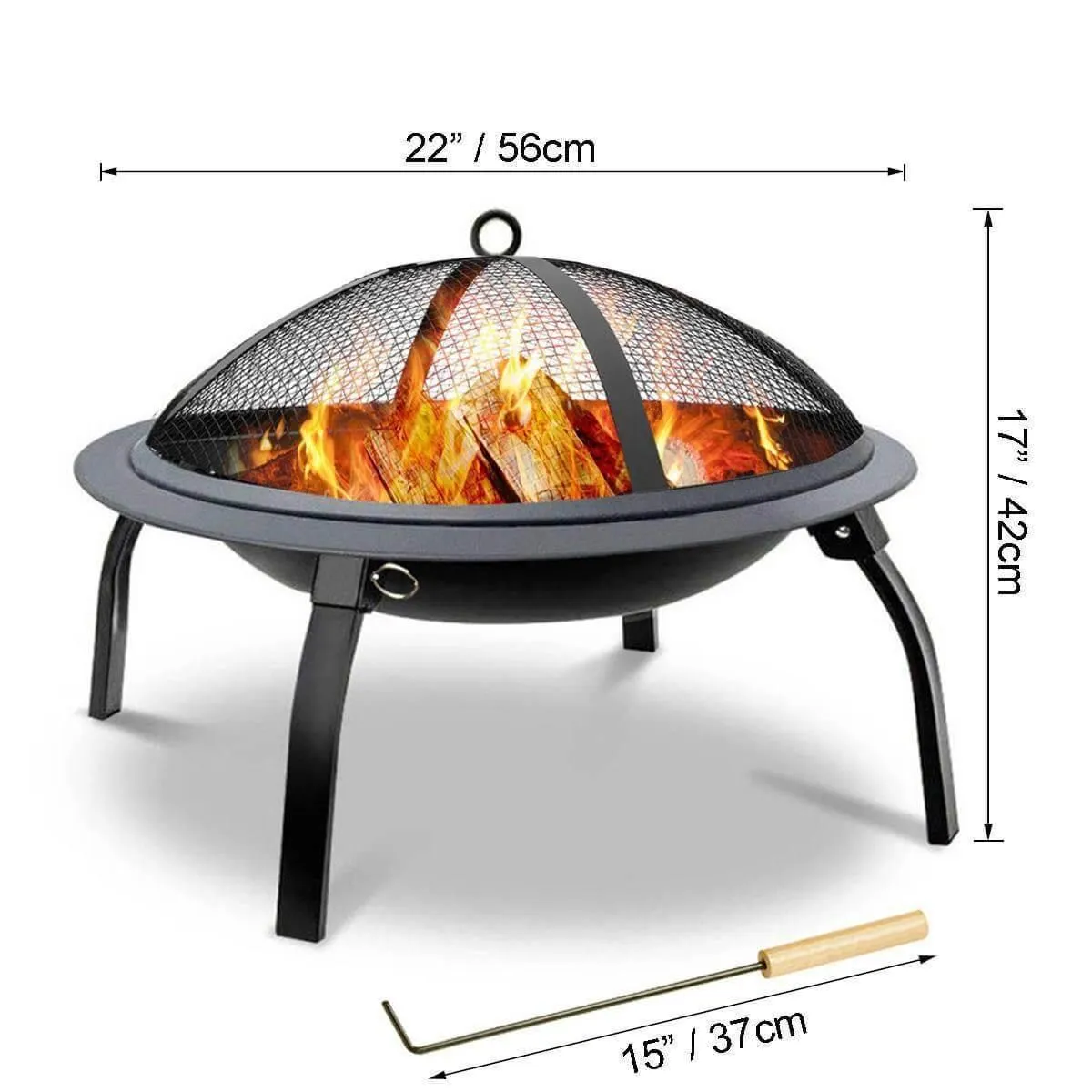 Portable Foldable Fire Pit Grill - Outdoor BBQ Burner