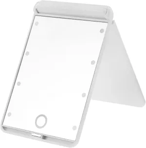 Portable LED Makeup Mirror Two Sided Folding Compact Mirror for Women Design with Light for Travel Durable Stylish for Makeup Artists