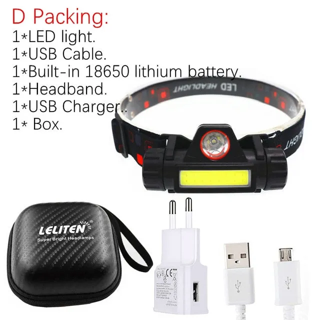 Portable Mini flashlight lantern Q5 COB
