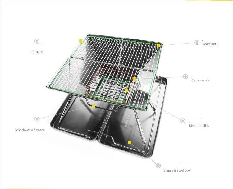 Portable Mini Grill - Foldable Travel BBQ