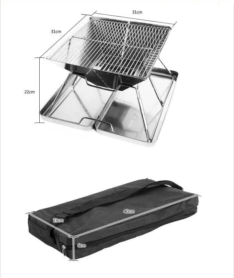 Portable Mini Grill - Foldable Travel BBQ
