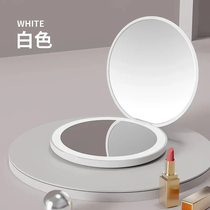 Portable Mini LED Makeup Mirror: USB Charging, Foldable Design