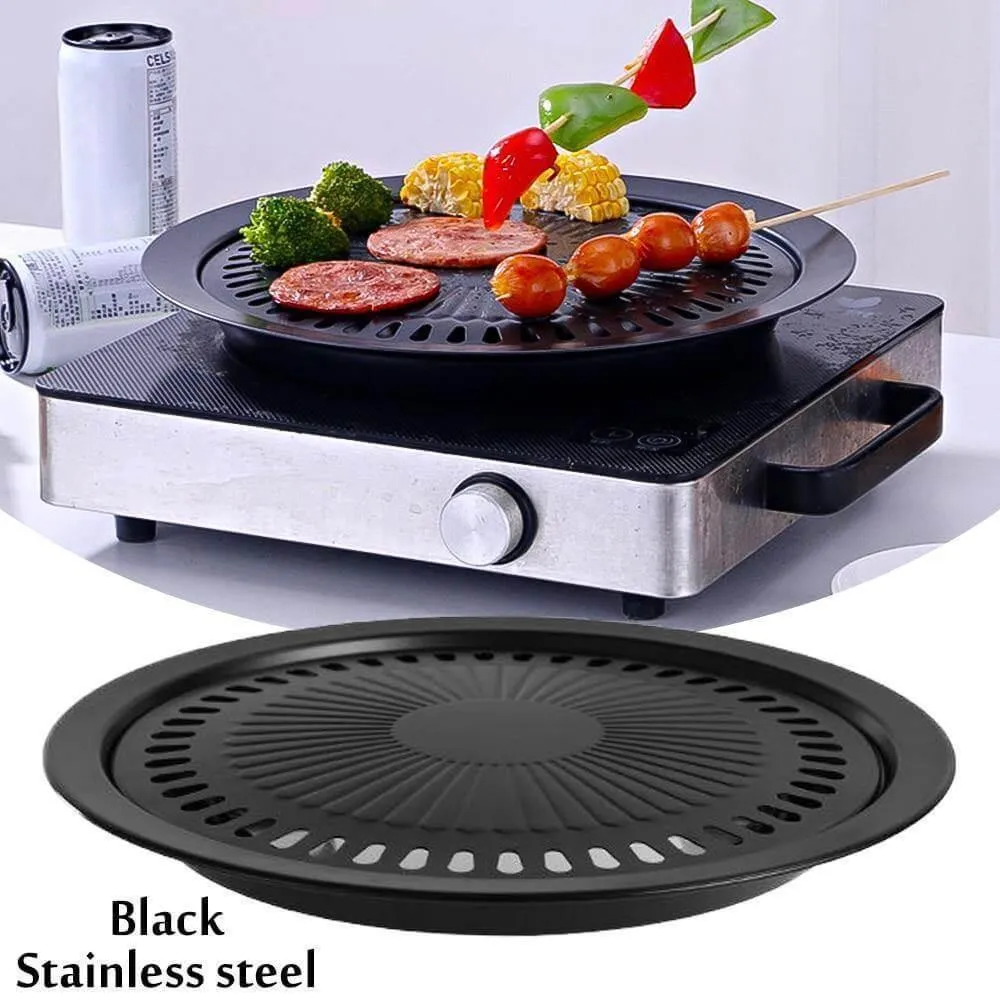 Portable Non-Stick Korean BBQ Grill Pan - Easy Clean Cooking Tool