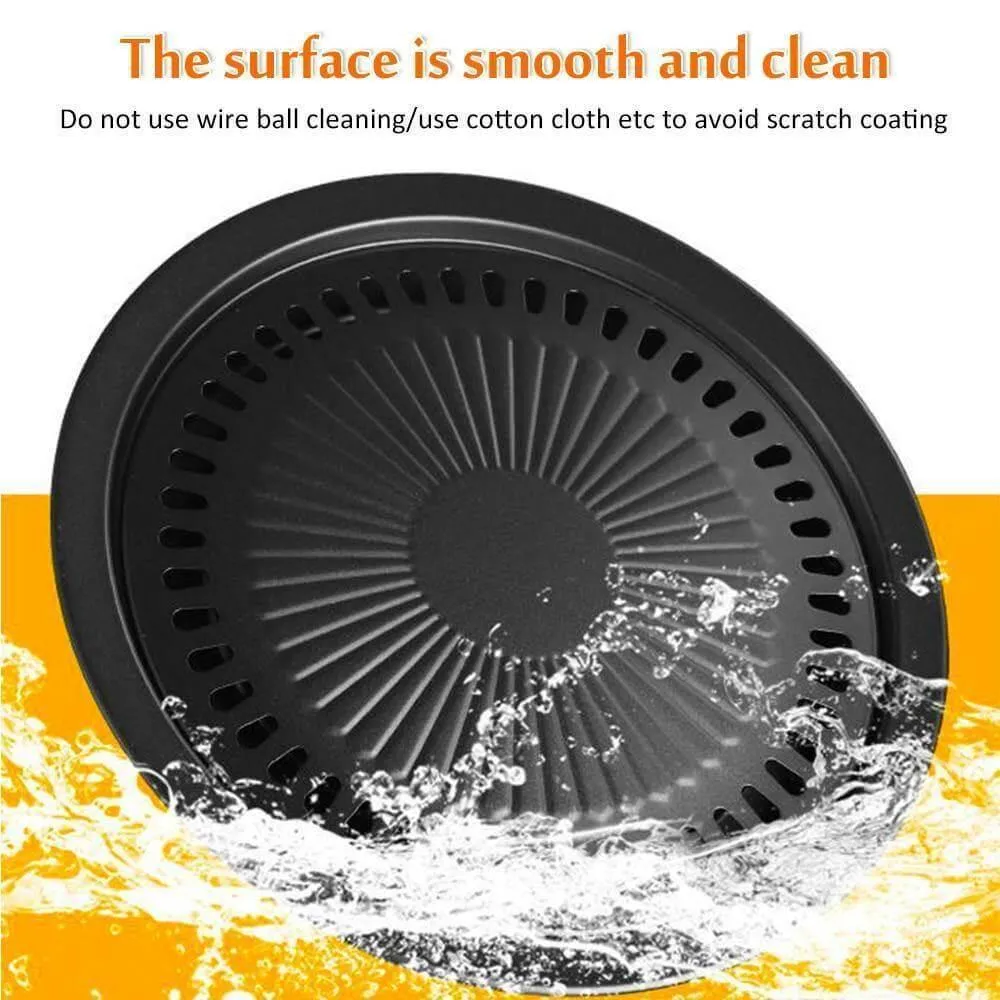 Portable Non-Stick Korean BBQ Grill Pan - Easy Clean Cooking Tool