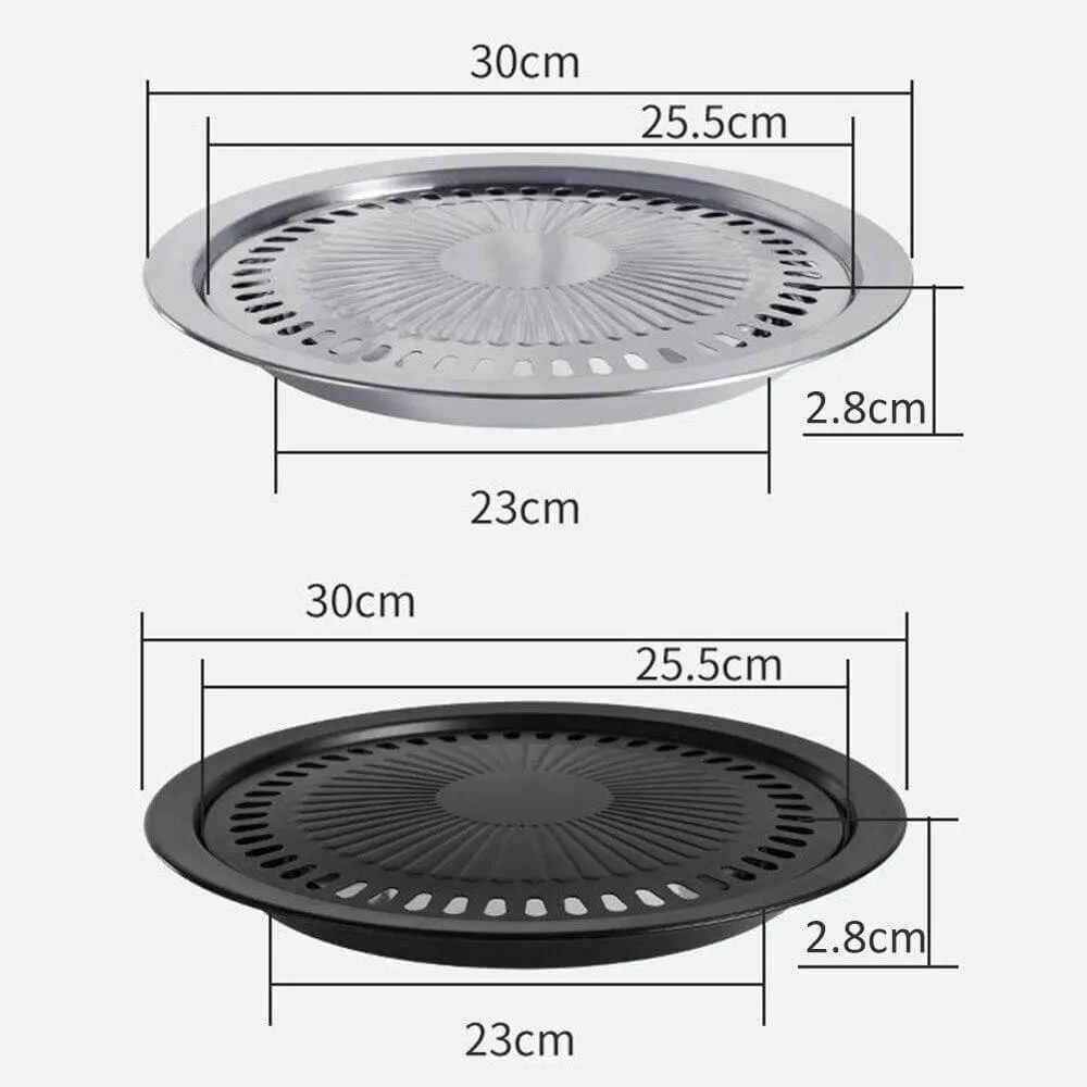 Portable Non-Stick Korean BBQ Grill Pan - Easy Clean Cooking Tool