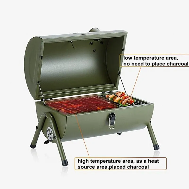 Portable Outdoor BBQ Grill - Camping, Picnic & Patio Barbecue Stove for 3-5 People