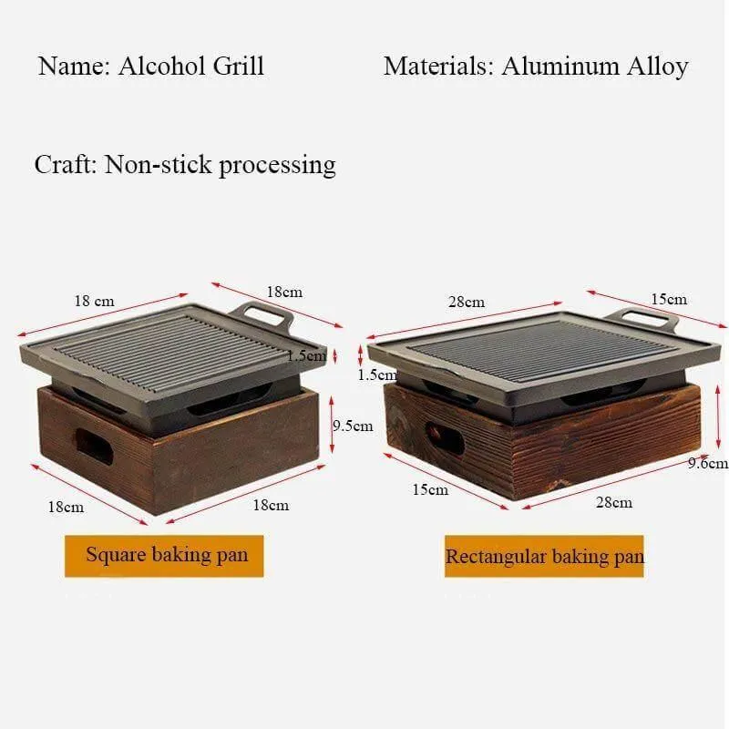 Portable Smokeless BBQ Grill - Non-Stick Japanese Style Grill