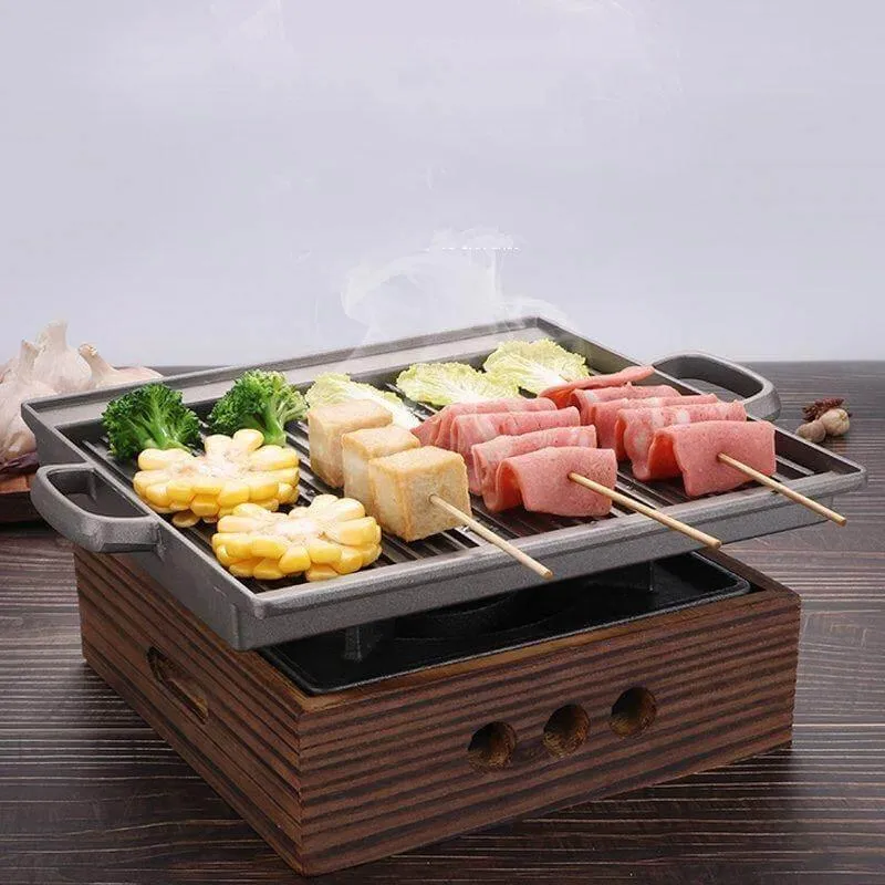 Portable Smokeless BBQ Grill - Non-Stick Japanese Style Grill