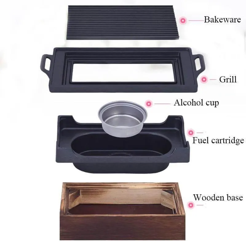 Portable Smokeless BBQ Grill - Non-Stick Japanese Style Grill