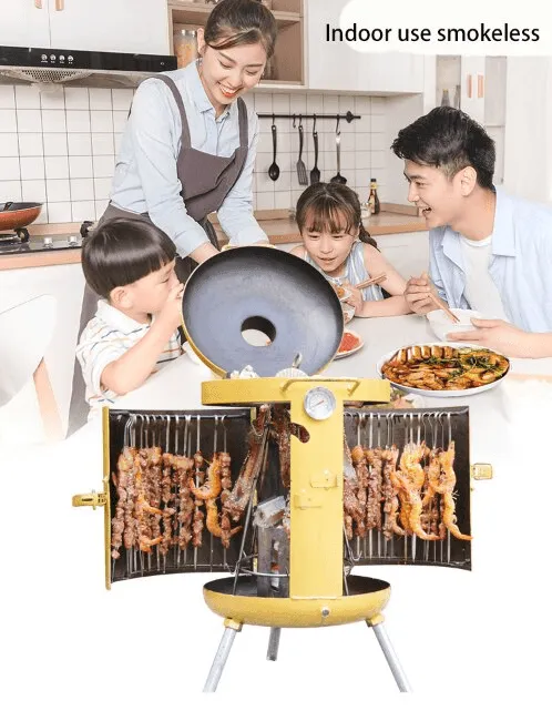 Portable Smokeless Camping Grill - Outdoor Cooking Solution