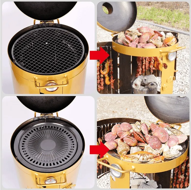 Portable Smokeless Camping Grill - Outdoor Cooking Solution