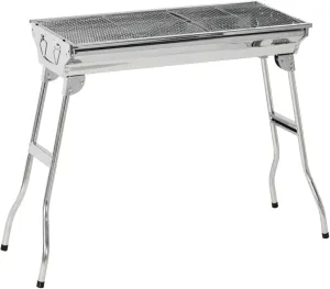 Portable Stainless Steel Charcoal Grill with Adjustable Vents, Dual Cooking Racks & Cool-Touch Handles for Camping, Tailgating & Backyard Grilling