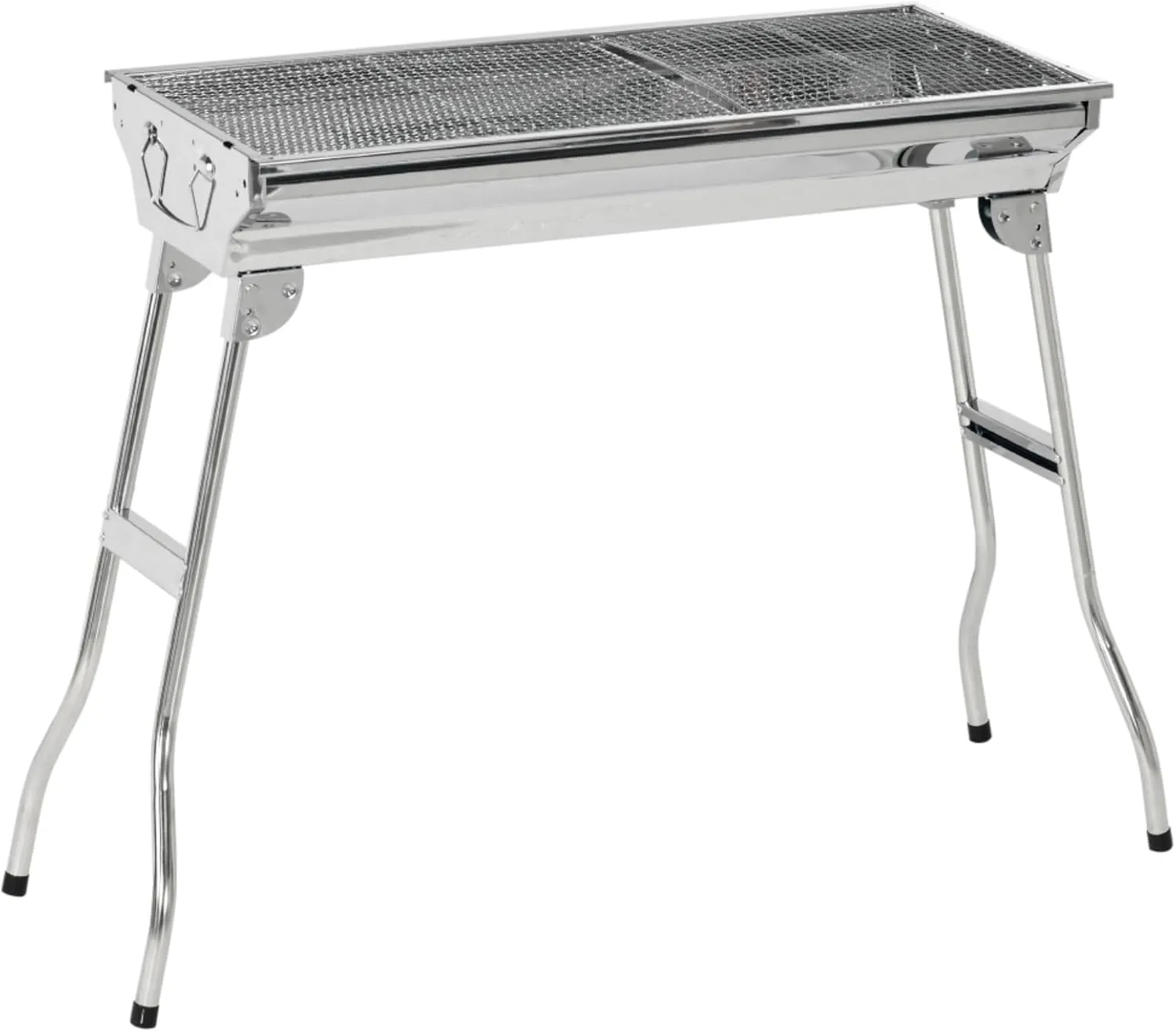 Portable Stainless Steel Charcoal Grill with Adjustable Vents, Dual Cooking Racks & Cool-Touch Handles for Camping, Tailgating & Backyard Grilling