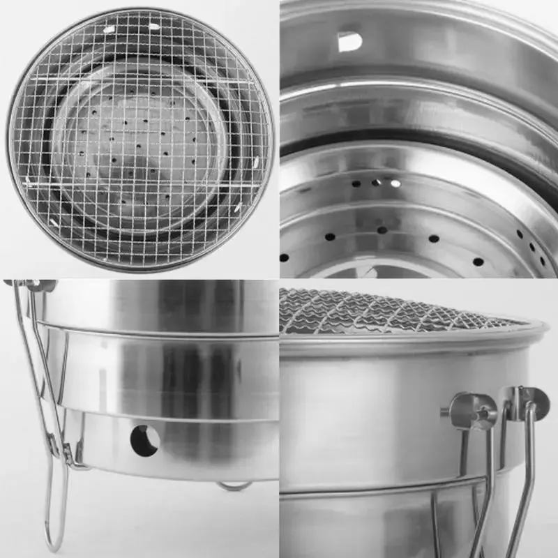 Portable Stainless Steel Charcoal Grill