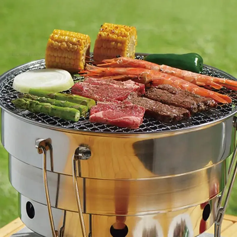 Portable Stainless Steel Charcoal Grill
