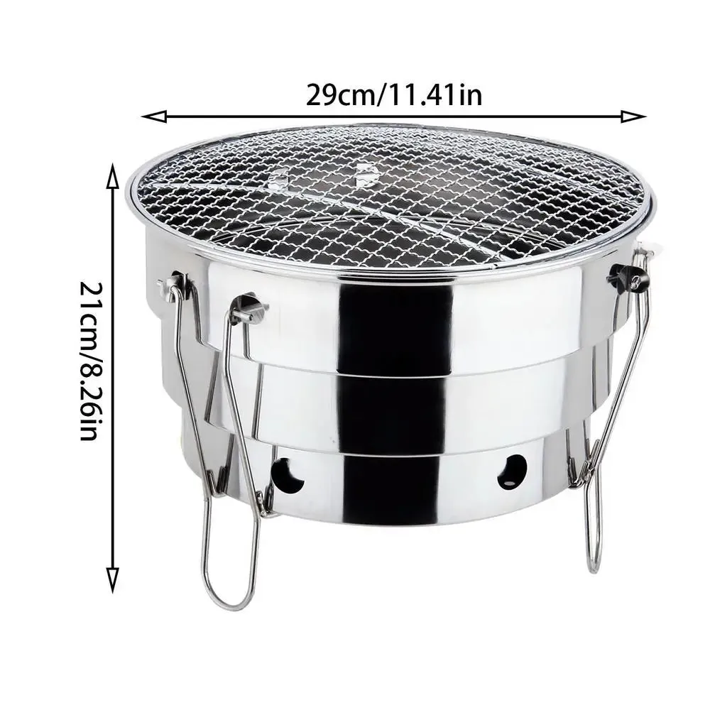 Portable Stainless Steel Charcoal Grill