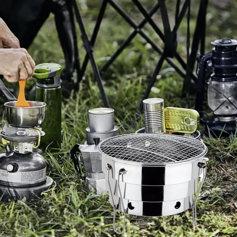 Portable Stainless Steel Charcoal Grill