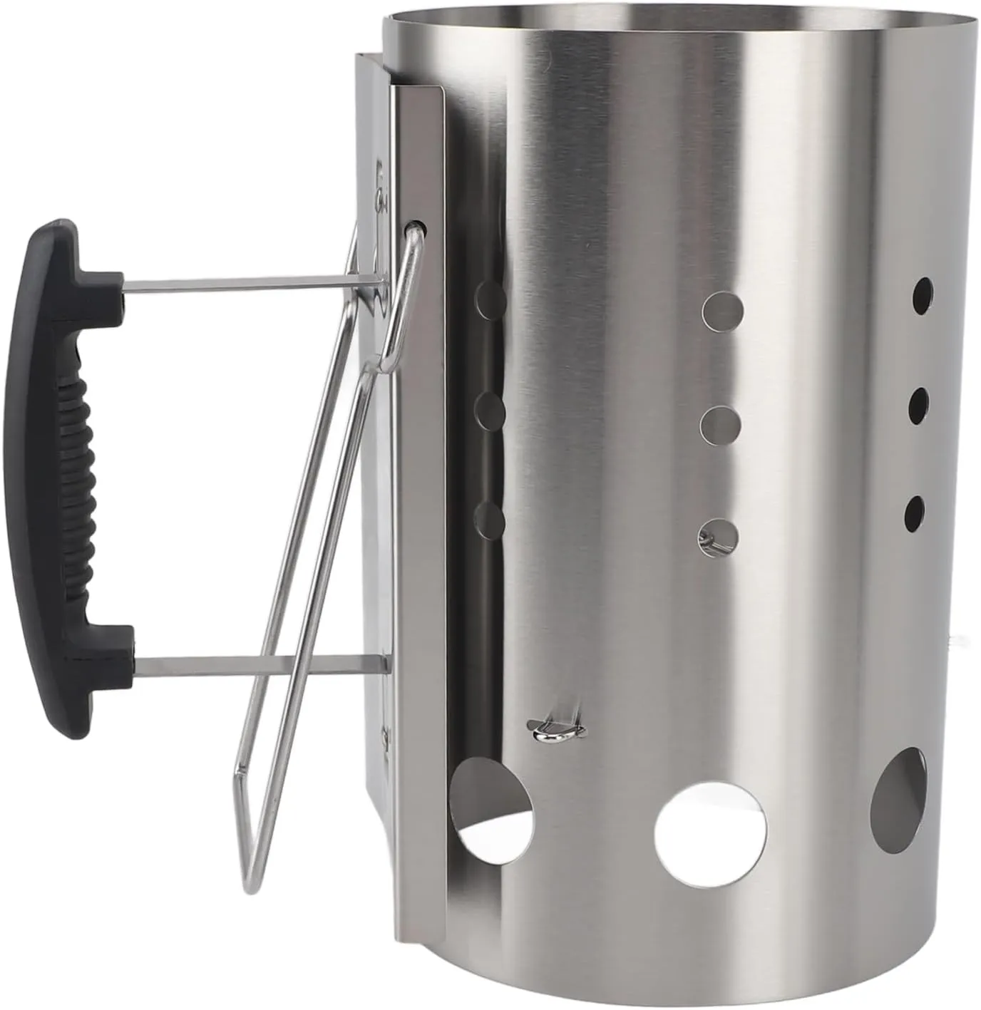 Portable Stainless Steel Chimney Starter Barrel, Efficient Fire Starting, Lightweight & Portable, for Barbecue Camping Picnic