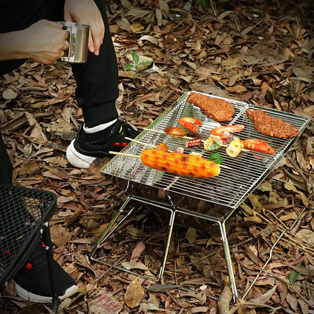 Portable Stainless Steel Grill/Fire Pit