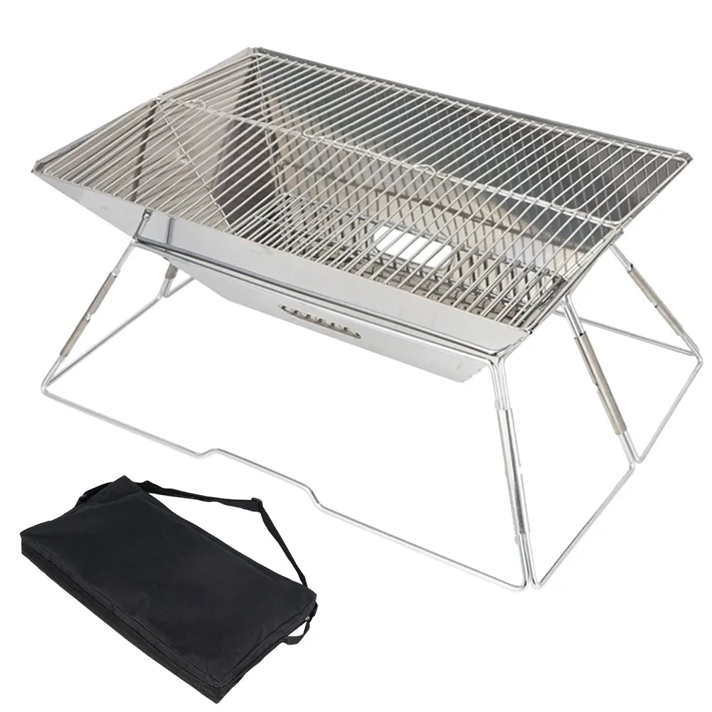 Portable Stainless Steel Grill/Fire Pit