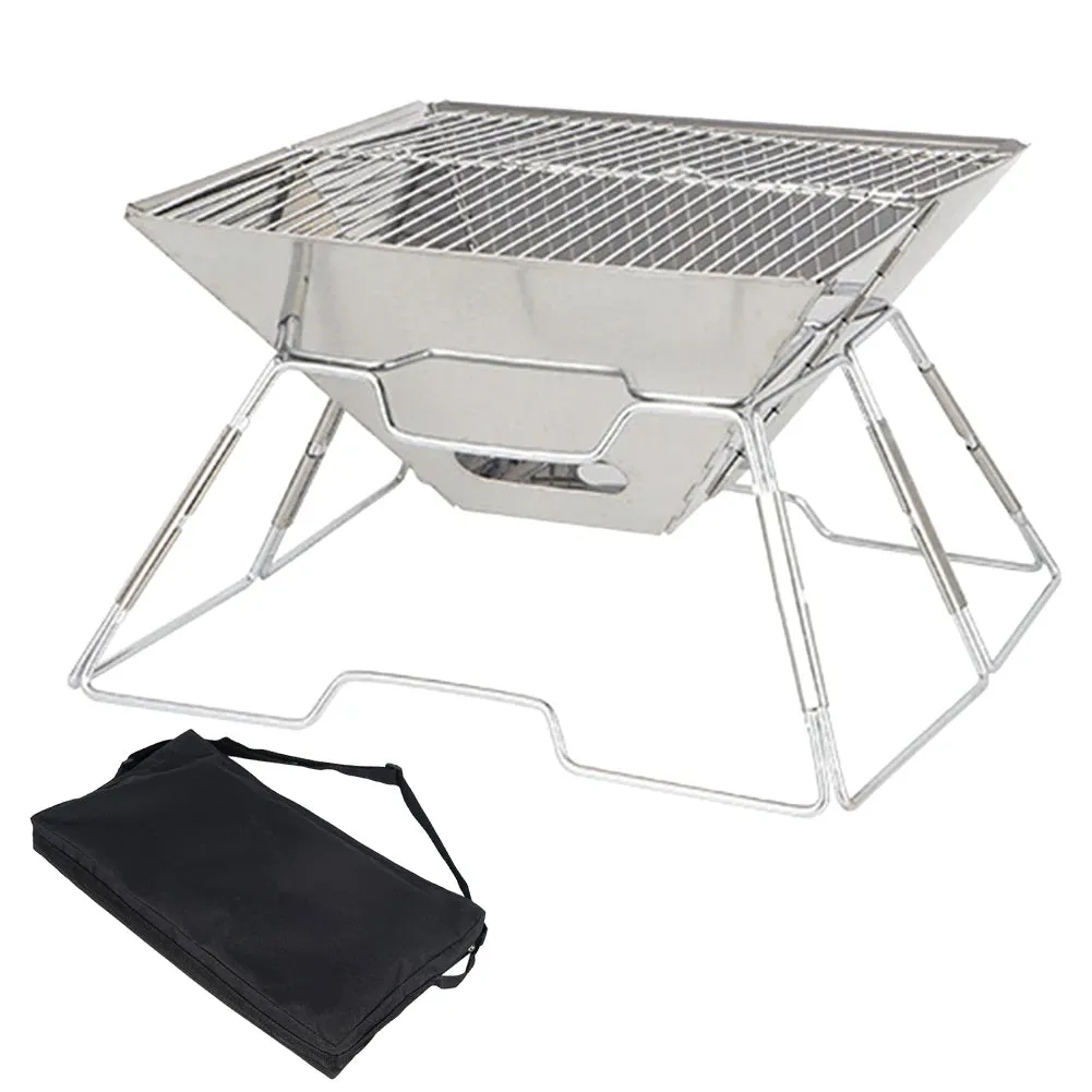 Portable Stainless Steel Grill/Fire Pit