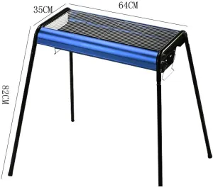Portable Thickened BBQ Grills Large Charcoal Rack Outdoor Picnic Barbecue Oven Aluminum Alloy Folding BBQ Rack Height Adjustable