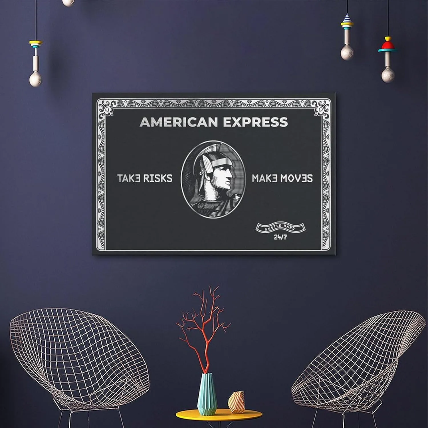 Posters for Room Aesthetic American Express Poster 1 Canvas Painting for Living Room Bedroom Decor 12x18inch(30x45cm) Unframe-style