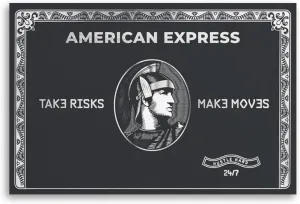 Posters for Room Aesthetic American Express Poster 1 Canvas Painting for Living Room Bedroom Decor 12x18inch(30x45cm) Unframe-style