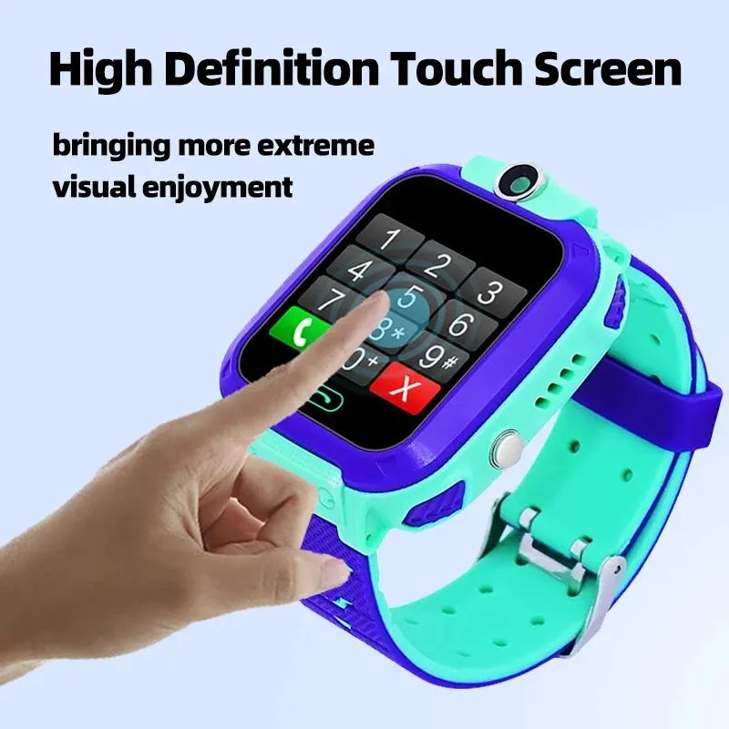 Premium Kids Smart Watch with 2G Call, Waterproof, GPS Tracker, SOS Button, LBS Location, Camera, for Boys & Girls, Compatible with iOS & Android, Gift for Children