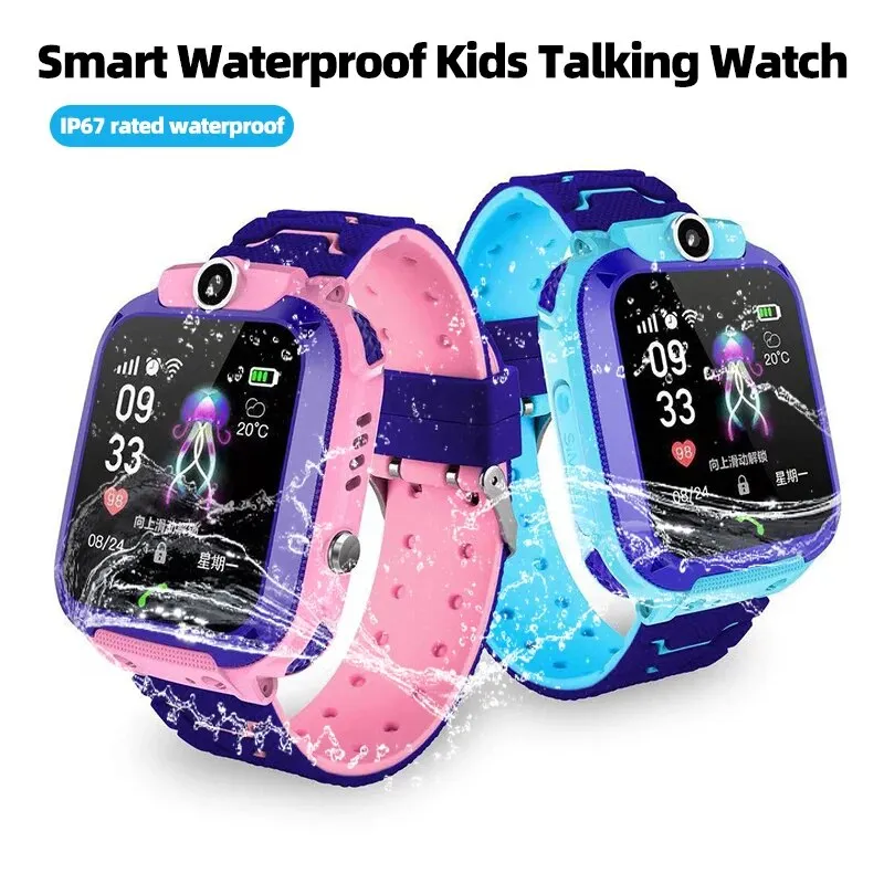 Premium Kids Smart Watch with 2G Call, Waterproof, GPS Tracker, SOS Button, LBS Location, Camera, for Boys & Girls, Compatible with iOS & Android, Gift for Children