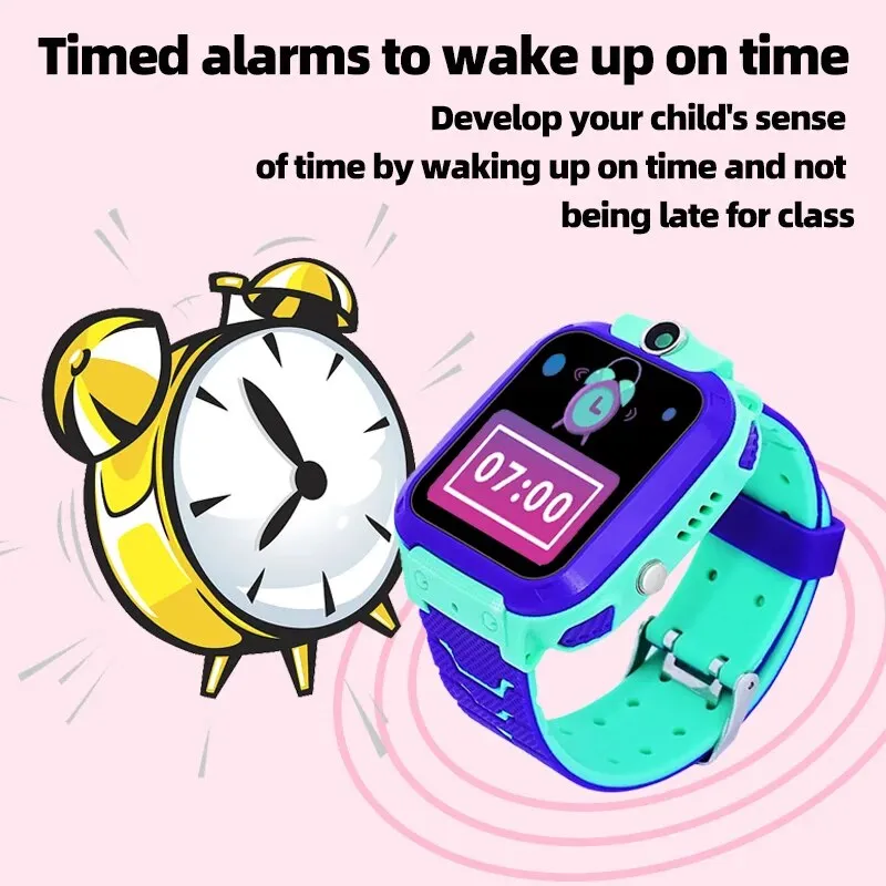 Premium Kids Smart Watch with 2G Call, Waterproof, GPS Tracker, SOS Button, LBS Location, Camera, for Boys & Girls, Compatible with iOS & Android, Gift for Children