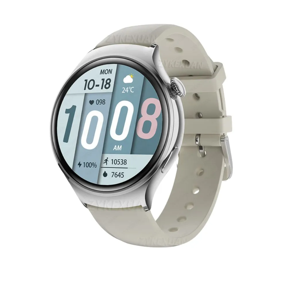 Premium Smartwatch for Women - AMOLED Display, Bluetooth Calling, NFC, GPS, IP68 Waterproof, Multiple Sports Modes, Heart Rate & Blood Pressure Monitoring