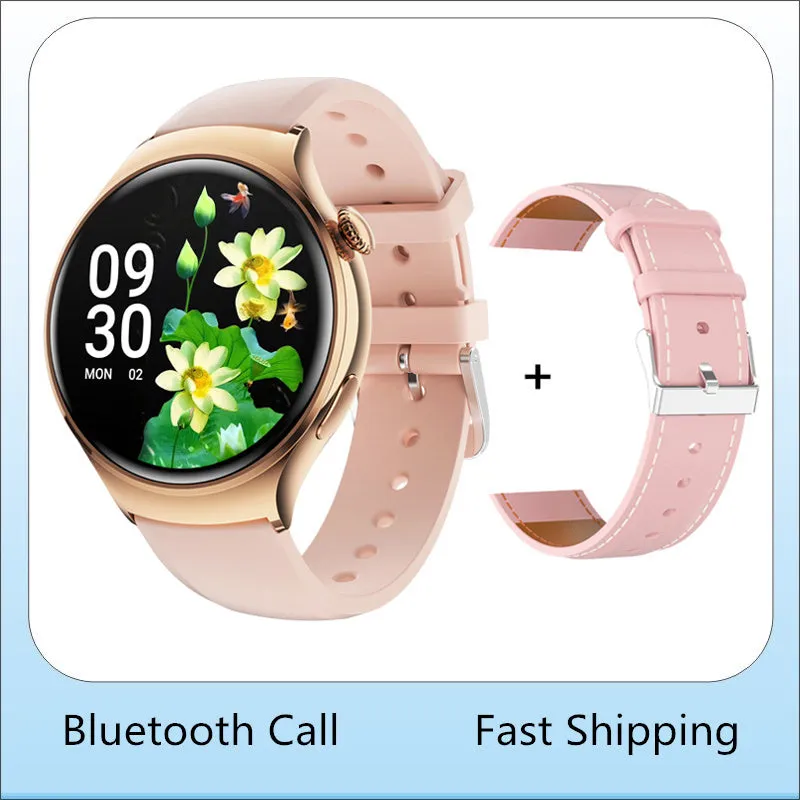 Premium Smartwatch for Women - AMOLED Display, Bluetooth Calling, NFC, GPS, IP68 Waterproof, Multiple Sports Modes, Heart Rate & Blood Pressure Monitoring