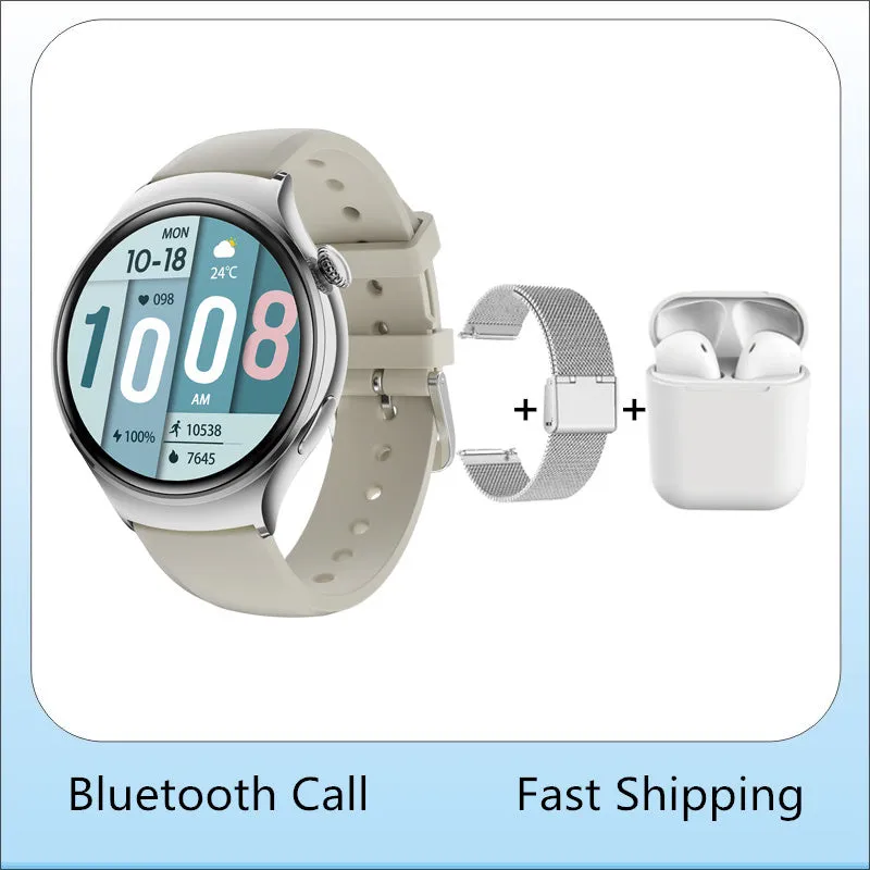 Premium Smartwatch for Women - AMOLED Display, Bluetooth Calling, NFC, GPS, IP68 Waterproof, Multiple Sports Modes, Heart Rate & Blood Pressure Monitoring