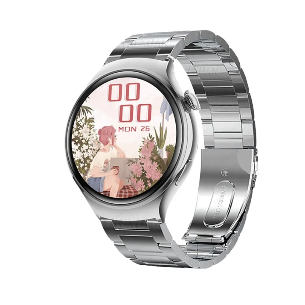 Premium Smartwatch for Women - AMOLED Display, Bluetooth Calling, NFC, GPS, IP68 Waterproof, Multiple Sports Modes, Heart Rate & Blood Pressure Monitoring