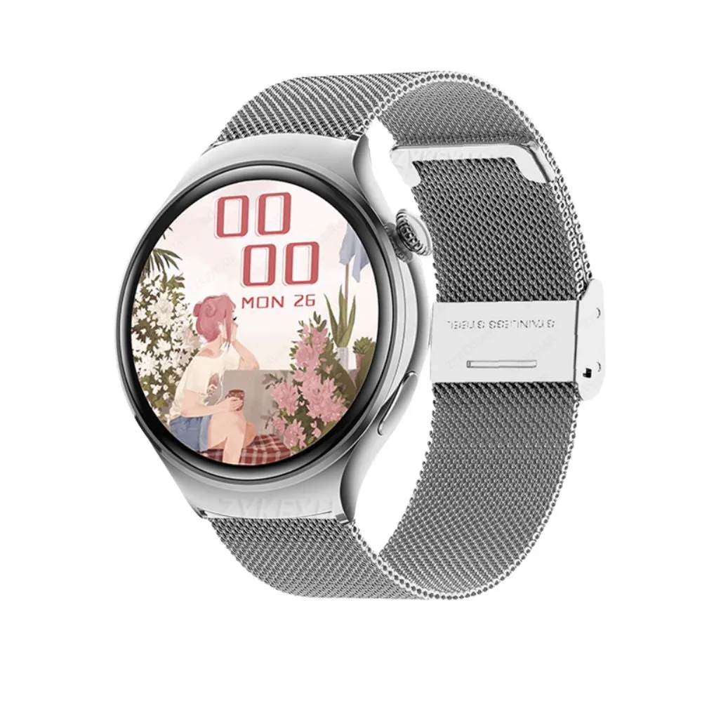 Premium Smartwatch for Women - AMOLED Display, Bluetooth Calling, NFC, GPS, IP68 Waterproof, Multiple Sports Modes, Heart Rate & Blood Pressure Monitoring