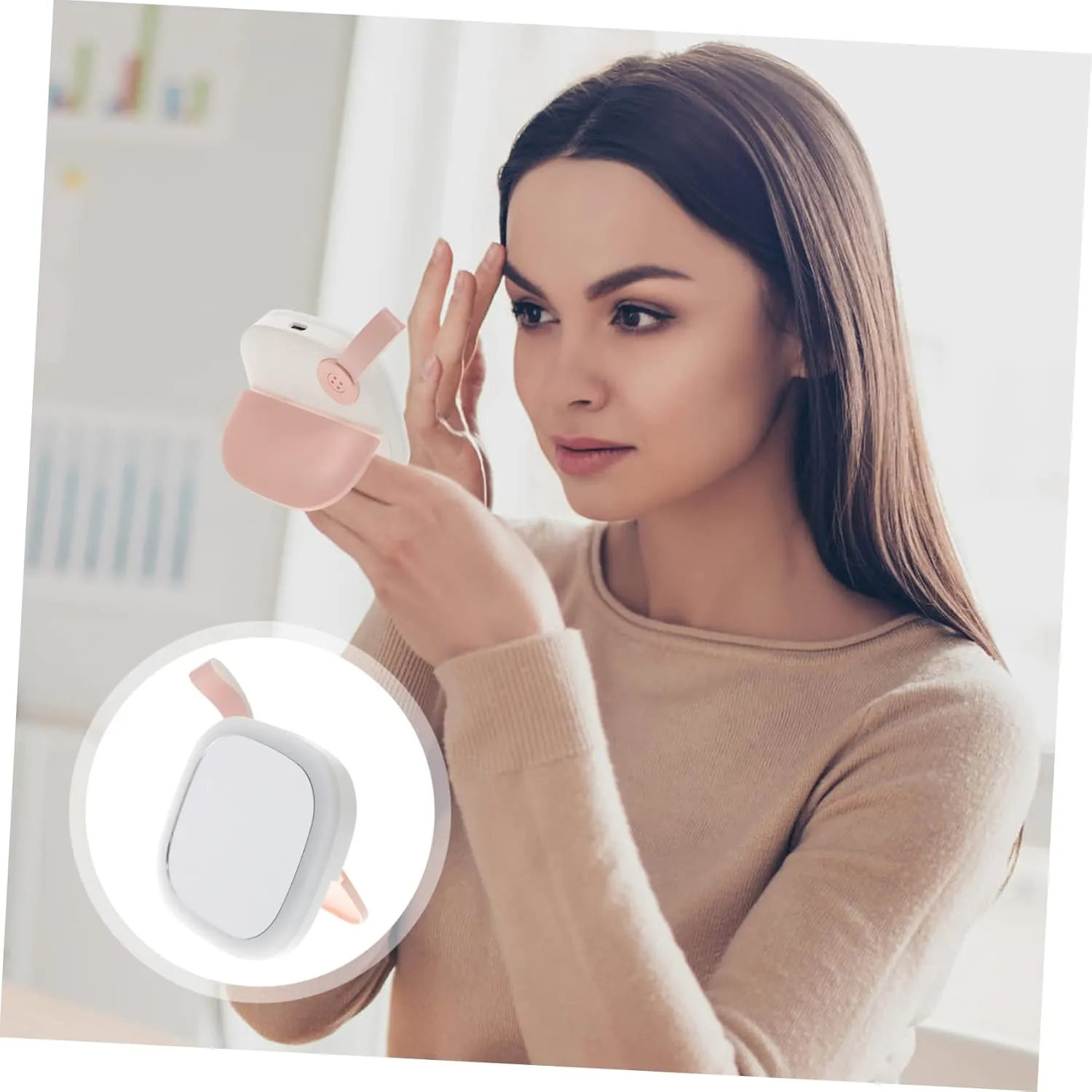 PRETYZOOM 2pcs Led Makeup Mirror Portable Dual-Sided Vanity Mirror Rechargeable Led Lights Compact for Women for Makeup Special Days