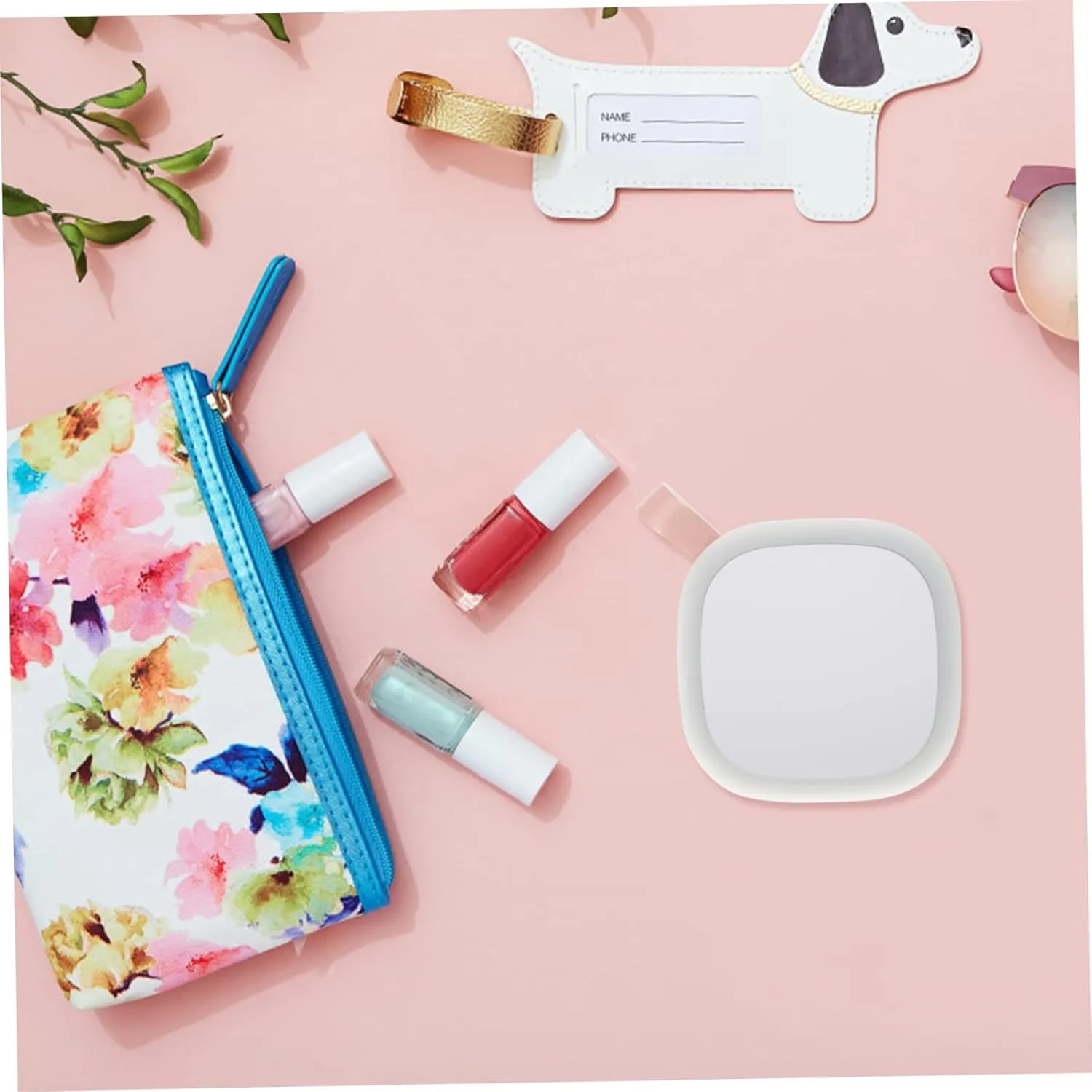 PRETYZOOM 2pcs Led Makeup Mirror Portable Dual-Sided Vanity Mirror Rechargeable Led Lights Compact for Women for Makeup Special Days