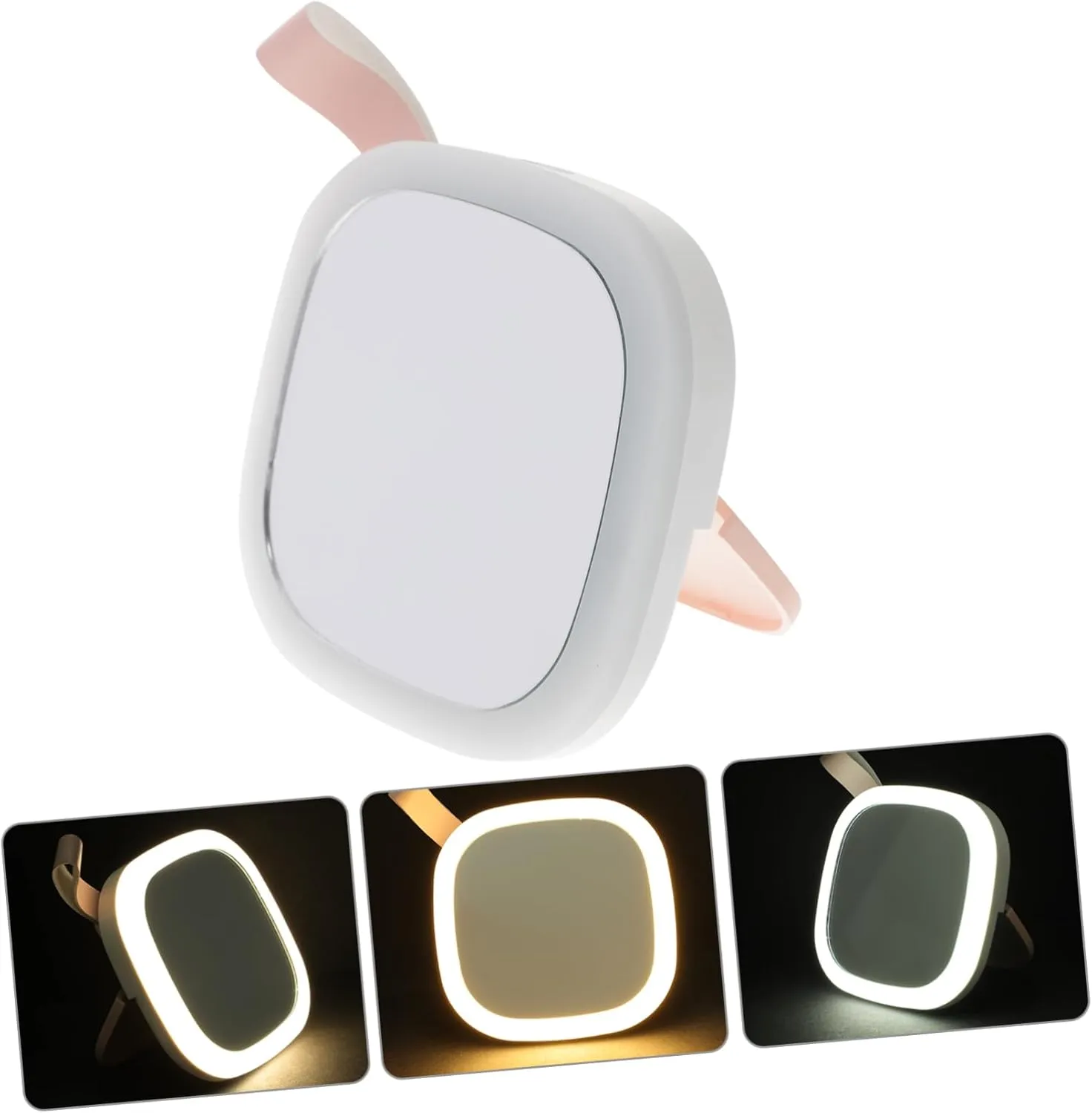PRETYZOOM 2pcs Led Makeup Mirror Portable Dual-Sided Vanity Mirror Rechargeable Led Lights Compact for Women for Makeup Special Days