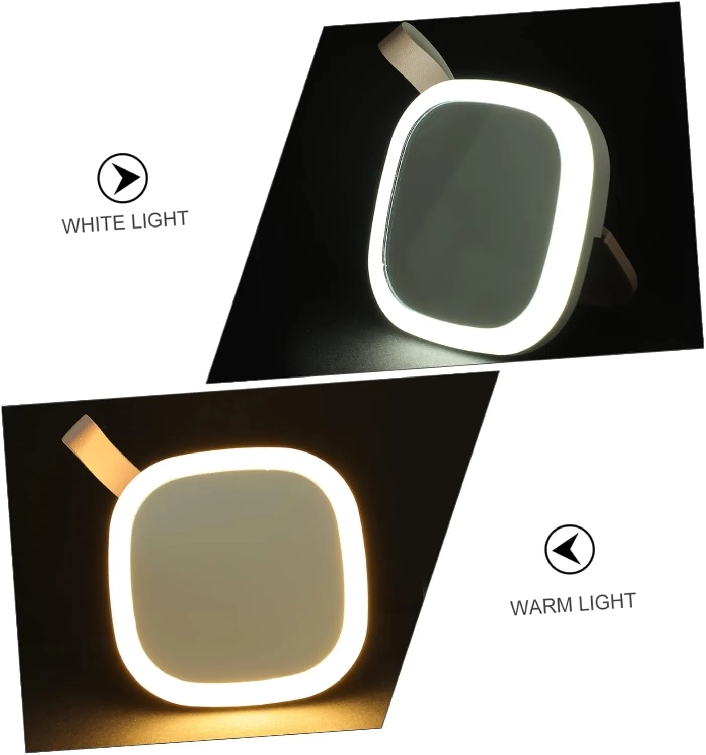 PRETYZOOM 2pcs Led Makeup Mirror Portable Dual-Sided Vanity Mirror Rechargeable Led Lights Compact for Women for Makeup Special Days