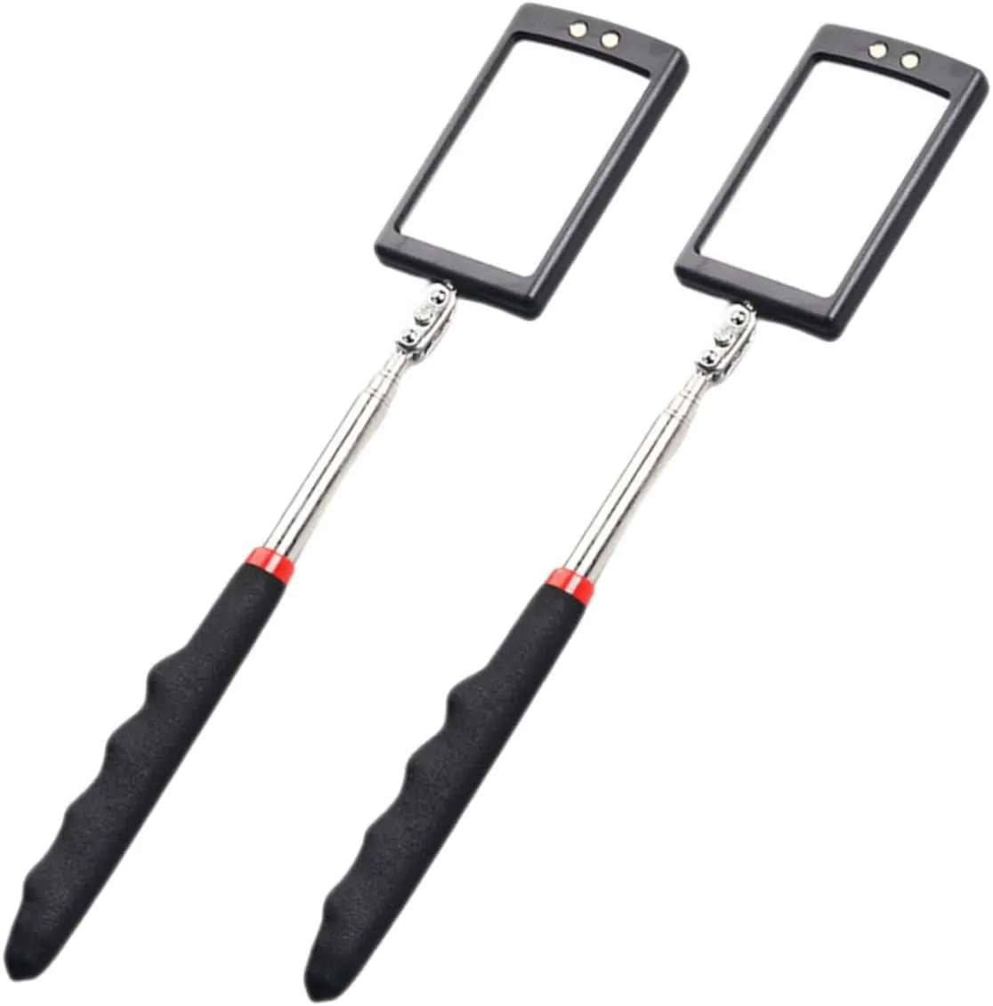 PRETYZOOM 2Pcs Telescoping Inspection Mirror with LED Light Swivel Vehicle Inspection Tool for Mechanics Automotive Repairs and Home Use Ergonomic Design for Easy Maneuvering