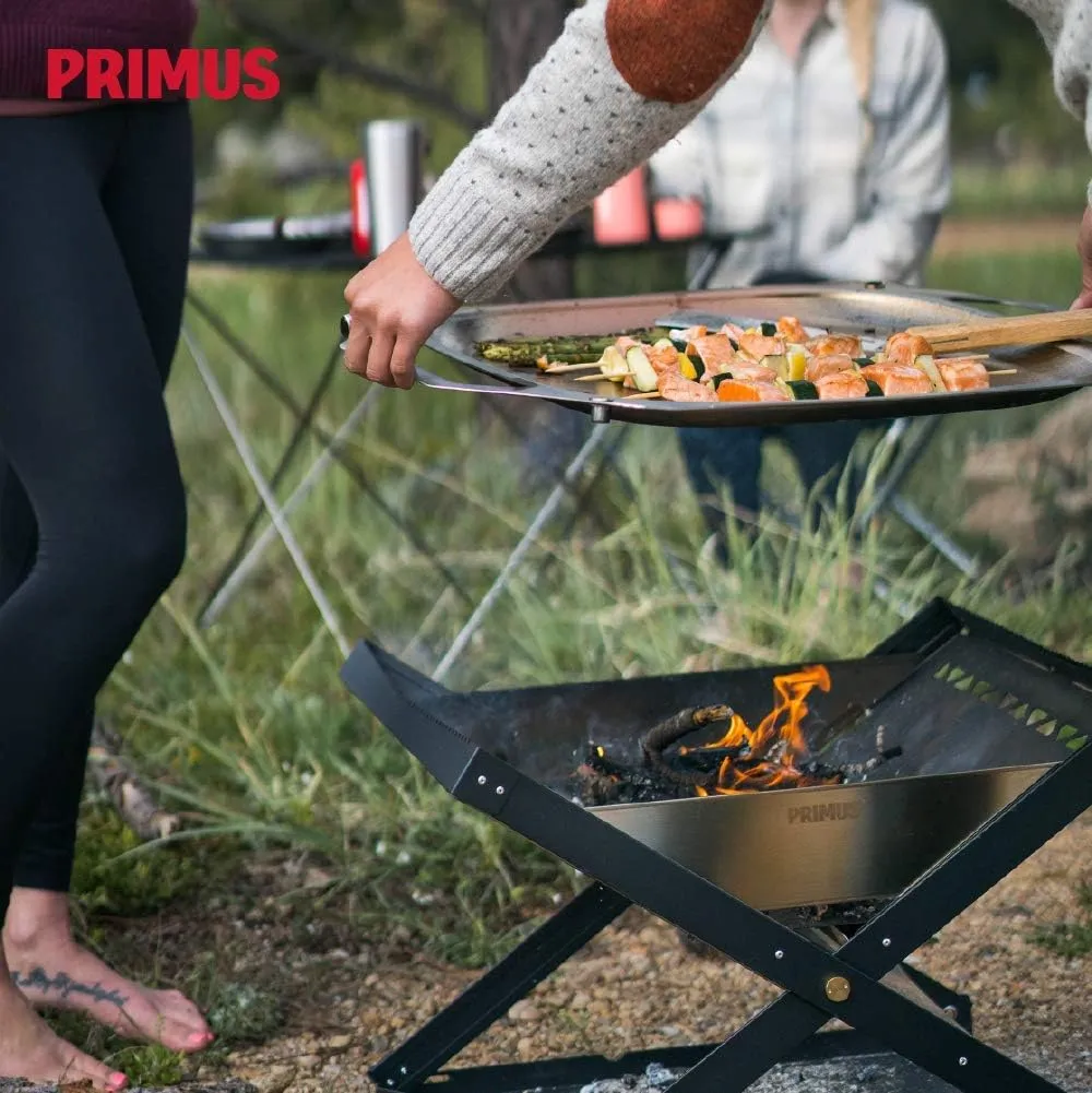 Primus Kamoto OpenFire Pit, Rectangular Steel Wood Fire Pit, Red