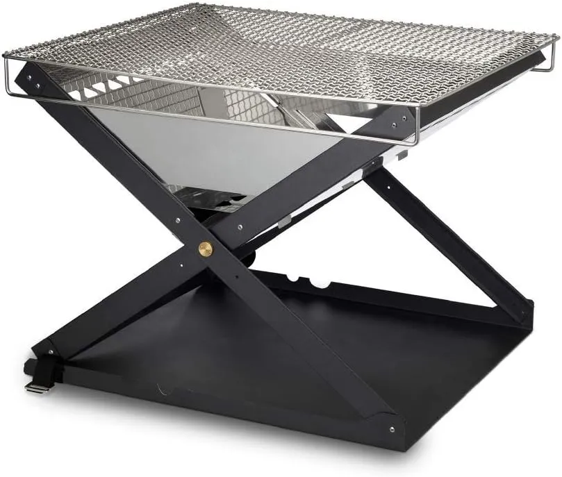 Primus Kamoto OpenFire Pit, Rectangular Steel Wood Fire Pit, Red