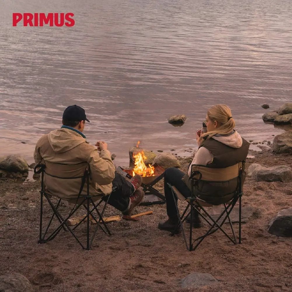 Primus Kamoto OpenFire Pit, Rectangular Steel Wood Fire Pit, Red