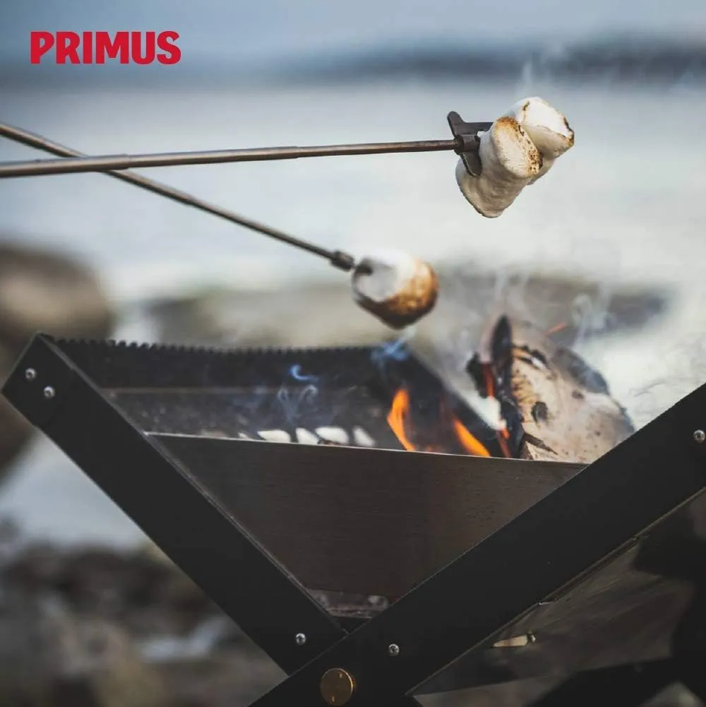 Primus Kamoto OpenFire Pit, Rectangular Steel Wood Fire Pit, Red