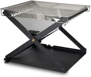 Primus Kamoto OpenFire Pit, Rectangular Steel Wood Fire Pit, Red
