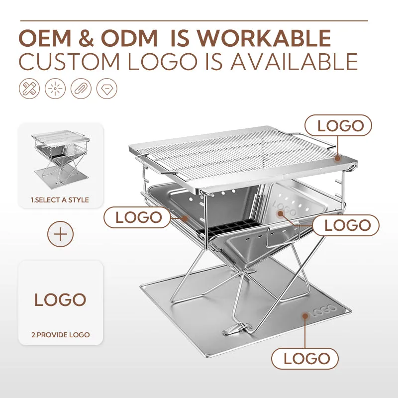 Problem-free return Heavy-duty Grill Fire Pit Campingmoon MT-055 Takibi