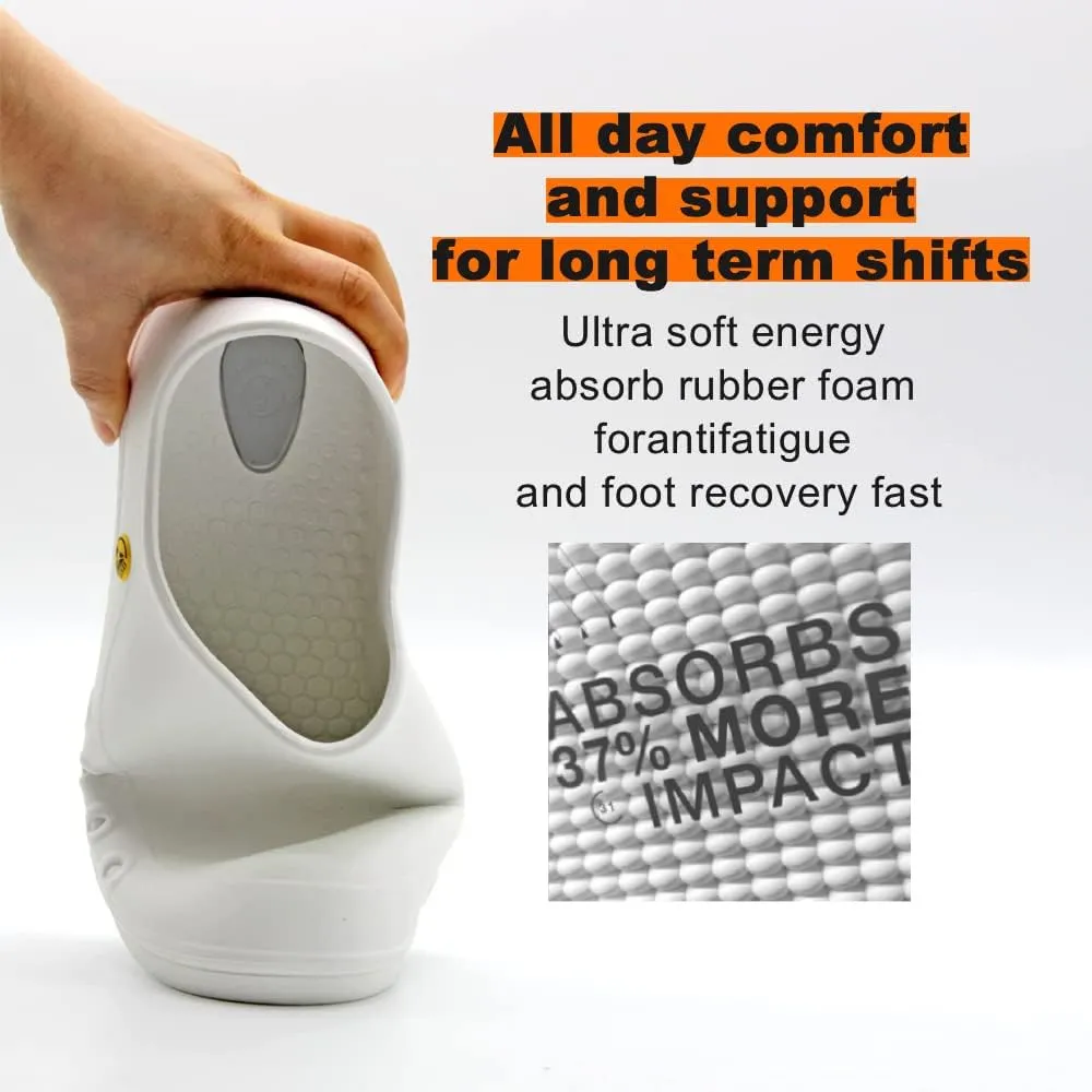 Professional Nurses Shoes for Women Men Slip Resistant Waterproof Work Shoes for Doctor Chef Food Service Nursing Slip-On