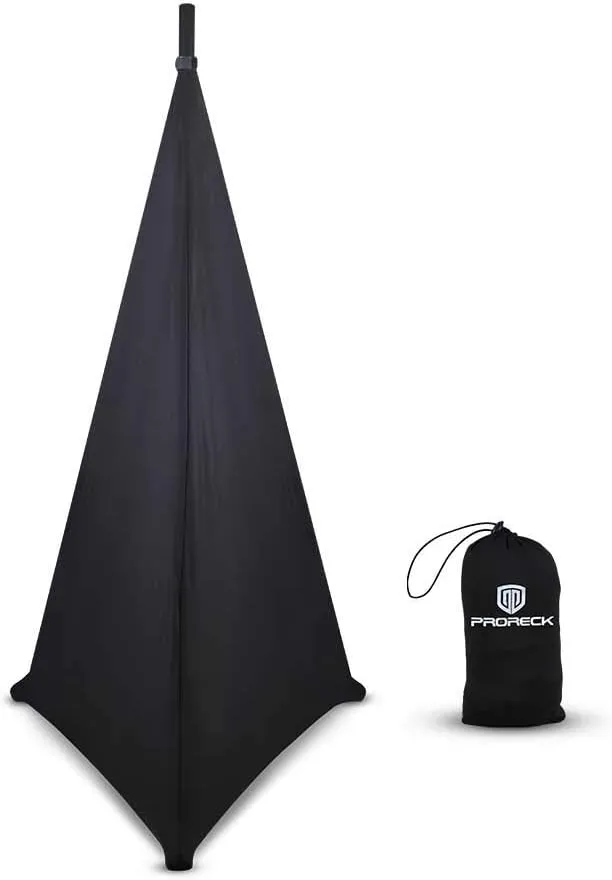 PRORECK Speaker Stand Cover Tripod Stand Skirt Skrim 360 Degree Cover Black