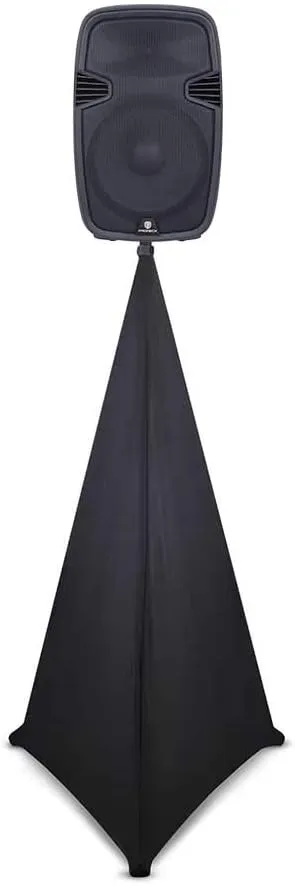 PRORECK Speaker Stand Cover Tripod Stand Skirt Skrim 360 Degree Cover Black